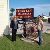 Cathy and Aunt Debbie at Cedar Key Volunteer Fire Station