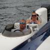 Son Chris with my sister "Aunt Debbie" after her 98 MPH Run